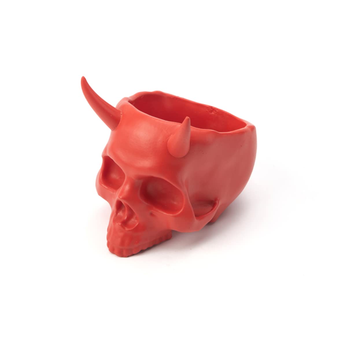 Totenkopf-Pflanzgefäß Aus Kunstharz – 17x12x11 Cm, Für Sukkulenten, Kaktus Oder Als Deko-Behälter
