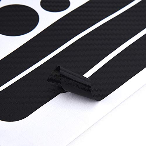 Stickers Carbon Safety Stickers Set Waterproof Protector Tape for Bikes Cycle Decal Decorating Film (Black) - Image 3