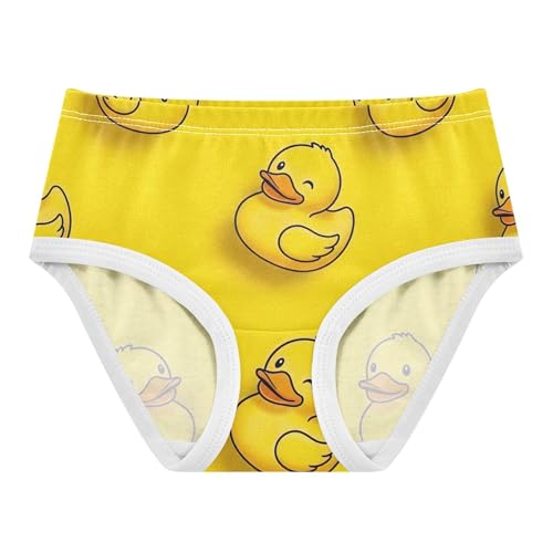 Fancy Toddler Girls Underwear 2t Cotton Panties for Girl Cute Cartoon Yellow Ducks Underpants Briefs