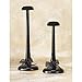 TRIPAR 11 Inch Black Wooden Hat Stand with Velour Top