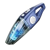 【9000Pa Handstaubsauger Akku Beutellos】 Freihafen 120W Hochleistungs Akku Beutellos, es gibt zwei Geschwindigkeitsschalter, die maximale Saugleistung kann 9000Pa erreichen, kann leicht verschiedene Arten von Partikeln absaugen, alle Tierhaare, Staub, Schmutz und filtern verschüttete Flüssigkeit. Der Akku-Staubsauger hat einen transparenten und sichtbaren Staubbehälter mit großer Kapazität (1 l), ist kabellos, leicht und kann Ihren täglichen Bedarf decken.