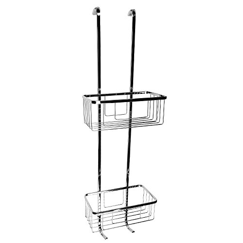 Duschmeister Duschregal DMKO01 für Duschwand mit 2 Ablagekörben Edelstahl verschromt, garantiert rostfrei Hängekorb Duschablage für Shampoo Duschgel Seife Duschkorb zum Hängen oder Einhängen Cover