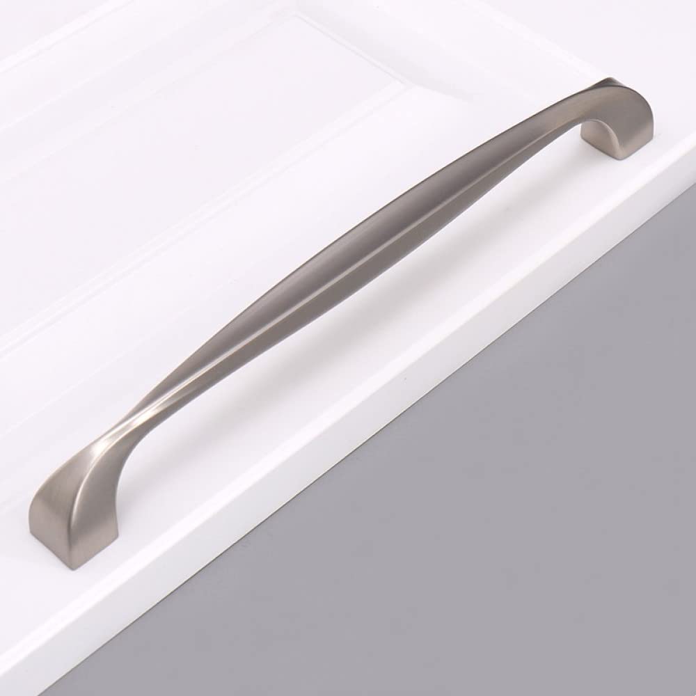 Armoire de cuisine moderne poignée argent 192mm en alliage de zinc pour meuble de chambre