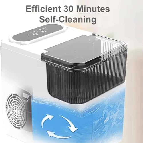 Machine à glaçons transparente portable compacte : mini fabrique de glace automatique LED - 5