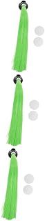 3piezas Decoración para De Motocicleta Adorno Desmontable De Trenzas para Accesorio Color Verde Brillantes Instalación Ventosa Unisex