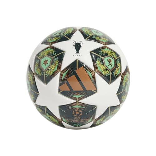 adidas Mini balón de fútbol UCL unisex para adultos, blanco/verde sombra/limo solar, 1