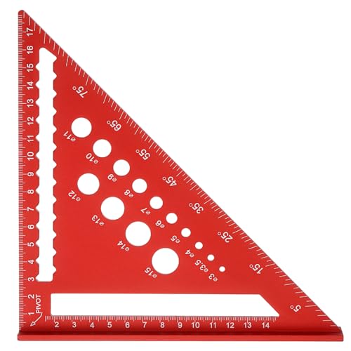 Règle carrée en métal 17.8 cm en alliage d'aluminium pour charpentier et bois