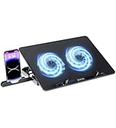 Lapcare Chillmate Powerful Laptop Cooler Pad with Dual 125mm Fans, Silent Operation, Adjustable F...