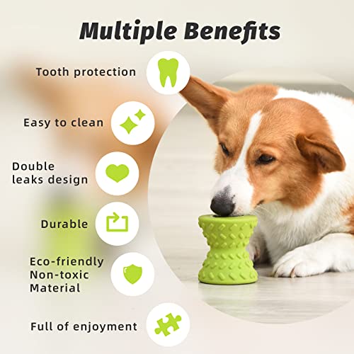 Interactive Treat Dispensing Puppy Toys - Dog Bones For Aggressive Chewers Super Dog Toys Tough Chew For Dogs Toy Bone, Natural Rubber Leaked Dumbbells #TOP2