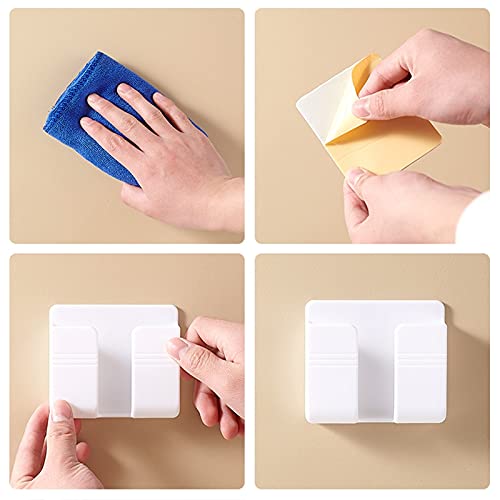 Boîte de rangement télécommande blanche sans perçage pour mur - 5