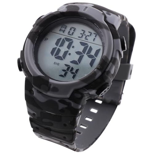 ORFOFE Montre Sport Numérique Étanche Grand Écran Multifonction Montre Digitale Électronique pour Homme Senior Affichage Led Lumineux Confortable pour Activités Quotidiennes