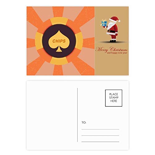 Cartes postales de Père Noël jaunes en lot de 20 pour partager la magie des fêtes