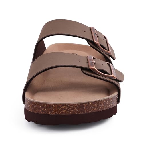 ODOLY Mens Cork Footbed Sandals, Arch Support Slides with Adjustable Buckle by ODOLY - Used condition - Image 5