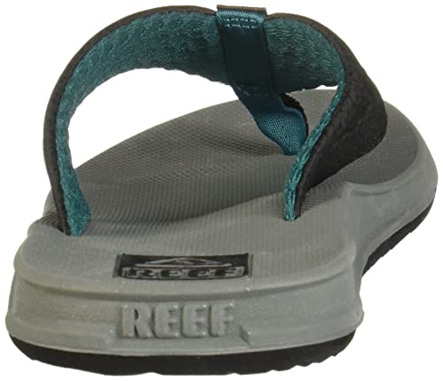 Reef Mens Phantoms Flip Flop, Grey/Black/Green, 11 Us #TOP2