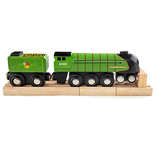 Bigjigs Eisenhower train en bois multicolore idéal pour jouer sur le tapis du salon