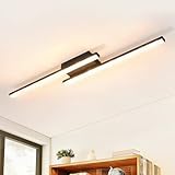 Glitzerlife LED Deckenleuchte Schwarz Schlafzimmer: Kristall Design