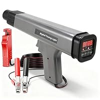 WODHMIEY Zündlichtpistole mit LED-Digitalanzeige, 12V Timinglampe. Geeignet für Zwei- und Viertaktmotoren in Autos, Motorrädern und Booten. Ideal zur Zündzeitprüfung, Ergonomisches Pistolengriffdesign