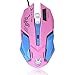 Produktbild Gaming-Maus, beleuchtete optische Spielmaus, ergonomisch, USB verkabelt mit 2400 DPI und 6 Tasten, 4 Shooting für Pro Game PC Computer Laptop Desktop Mac (D.VA) (Pink)