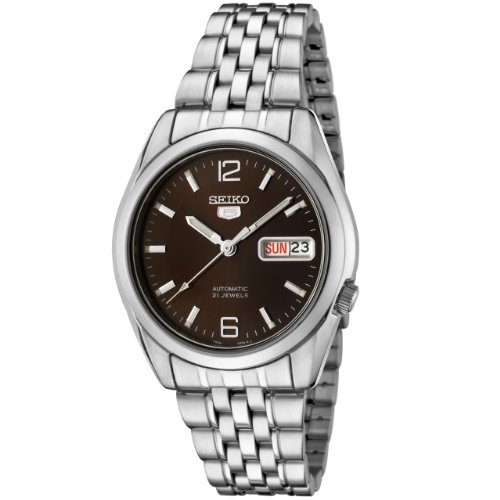 Seiko Men's SNK391K Seiko 5 Automatic Brown Dial Stainless Steel Watch