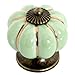 9 COLORS Ceramic Handle Pull Knobs Cabinet Pumpkin Door Cupboard Drawer Locker