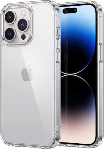 Oprimio Kristallklar Hülle für iPhone 14 Pro Max [Silikon Hülle] [%100 Durchsichtig] [Deutsche Material] [Ultra Dünn] Klar Handyhülle für Apple iPhone 14 Pro Max