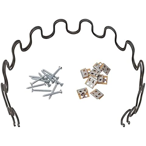 House2Home 23" Sofa Upholstery Spring Replacement, 2pk Repair Kit for Furniture Chair Couch, Includes Clips, Screws, and Instructions Cover