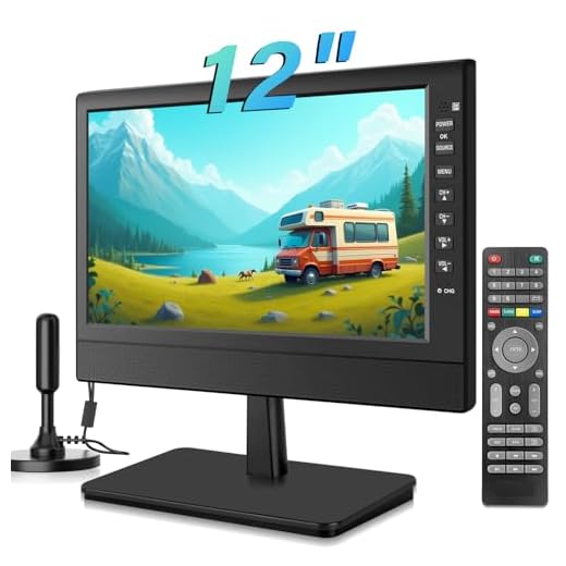 Jexiop Tv De Tela Plana Portátil De 12”, Tv Pequena Com Sintonizador Digital-Hdmi-Usb-Entrada Para Fone De Ouvido-Ac/Dc-Entrada De 12 V-Uso Na Cozinha-Caravana E Monitor
