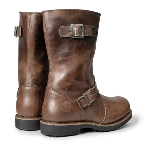 Image of Milwaukee Leather Men's Classic Leather Engineer Motorcycle Biker Boots | Premium Material, Round Toe, Rider Ready, Durable Everyday Wear