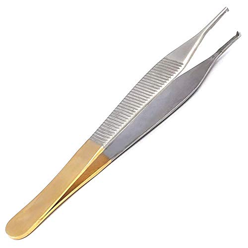 SurgicalOnline Adson Tissue Forceps 6 Inch 1 X 2 Tungsten Carbide Rat Tooth Configuration Surgical Dental