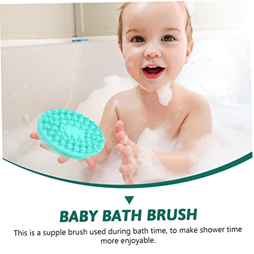 Generic Bath Brush Glow Hair Brush Mini Sponges Face Conditioner Hairbrush Women Scalp Brush Drybrush Brushing Detangler Scrubbing Towel Gentle Sunscreen Duster Green