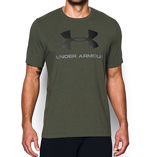 Under Armour Men's Sportstyle Logo T-Shirt, Downtown Green Mediu (331)/Black, XX-Large
