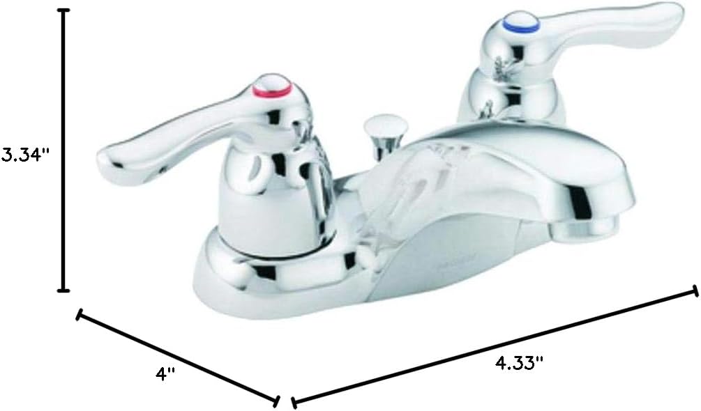 Chateau Double Handle Centerset Low Arc Bathroom Faucet