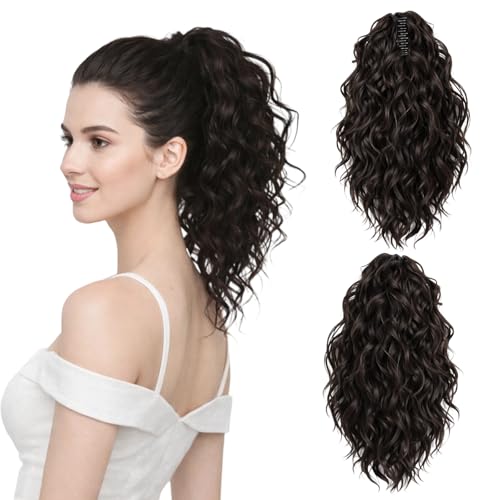 Claw Clip Ponytail Extension, Ponytail Extension, 35cm Dark Brown Quick