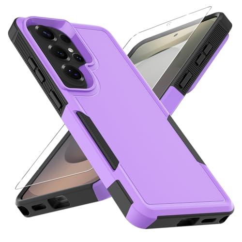 for Samsung Galaxy S26 Ultra Case,[Military Grade Drop Tested]with Screen Protector, Dual Layer Protective Heavy Duty Cell Phone Cover Non-Slip Shockproof Rugged Case for Galaxy S26 Ultra (Purple) by yuanming - Used condition - US$9.66