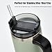 ALINK 12-Pack Glitter Reusable Clear Plastic Straws, 11