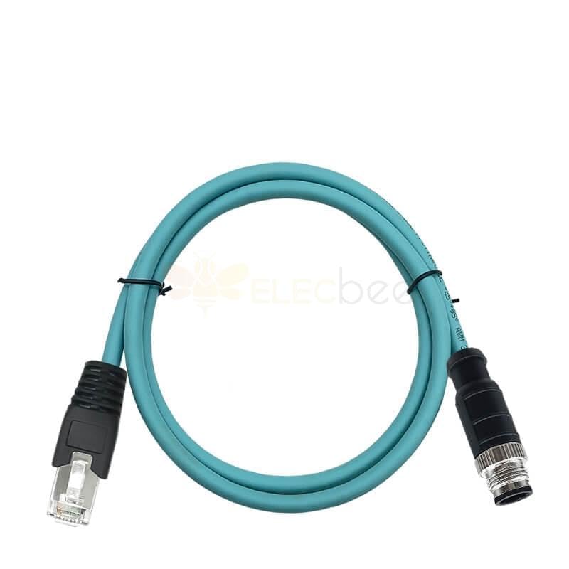 Cable Ethernet Industrial Cat7 M12 A-Code 1 m miniatura 4
