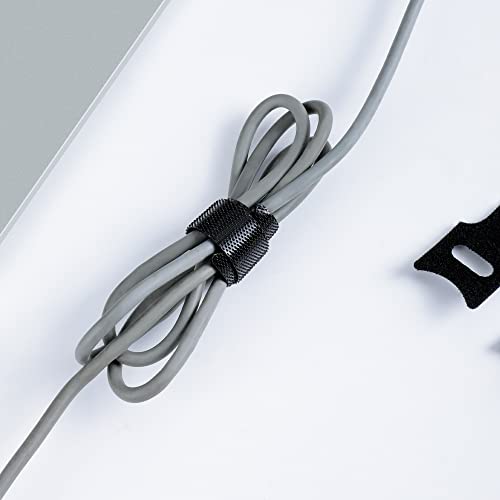 Amazon Basics Adjustable Cable Straps, Ties, Cord Organiser, 100 Count, Black - 8