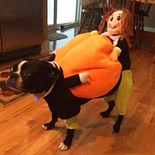 Dog Halloween Christmas Costumes, Pumpkin Clothes, Small, Medium, Large Code (dog back length 30-50cm), Pet Halloween Costumes, Dogs Cosplay Costume Clothes