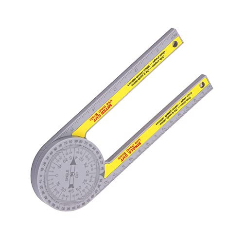 SagaSave Plastic Miter Saw Goniometer, 360 Degree Adjustable and Foldable Design, Measuring Ruler for Carpentry Easy to Carry