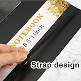 eioororriy A4 Lined Notebook With Removable Ruler, Spiral Bound,Waterproof PVC Cover For School Office Home - Image 3