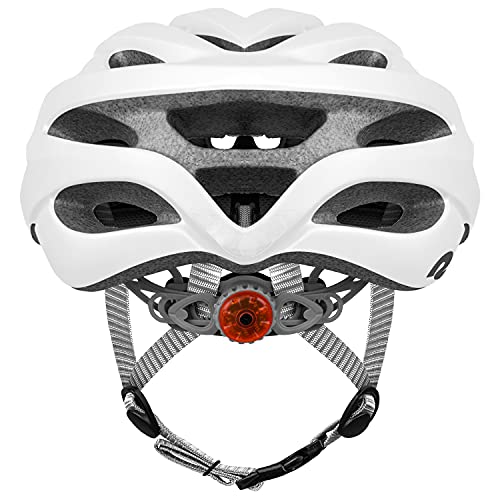 Retrospec Silas Adult Bike Helmet With Light For Men & Women - Lightweight, Comfortable, Matte White #TOP4