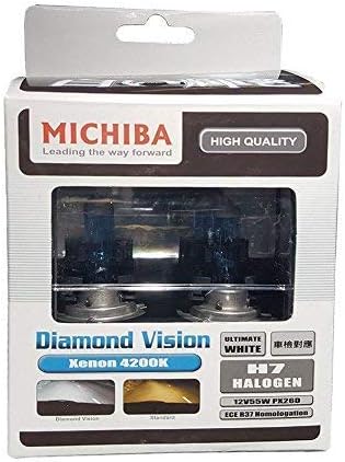 H7 Diamond Vision Super White 12V Headlight Bulb (4200K, 55W)