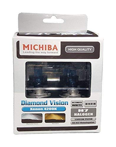 Michiba H7 Diamond Vision Super White 12V Headlight Bulb (4200K, 55W)