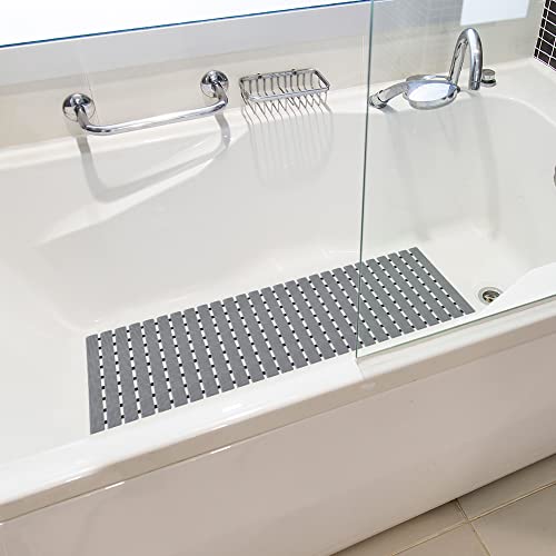 Bemiso Shower Mat Non Slip Bathtub Mat With Suction Cups And Drain Holes 39.4 X15.7 Inch Bath Mat For Tub & Shower.easy Dry,Easy To Cut,Eco-Friendly #TOP6