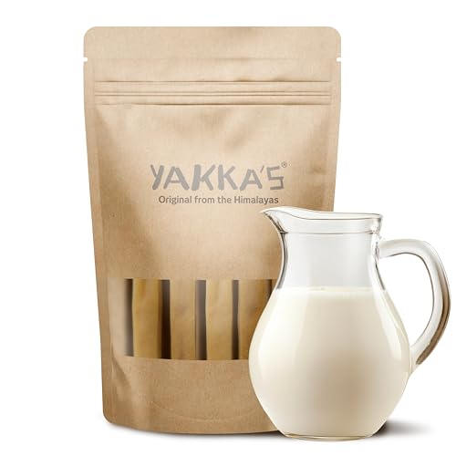 Yakkas Natural Bites Yak Käse Hundekauartikel – 100% Natürlich, Extra Hart & Langlebig, Käse Kauknochen für Hunde, Hergestellt Aus Natürlicher Milch – Geruchsarm, Ideal für Starke Kauer (M, 5er Pack)