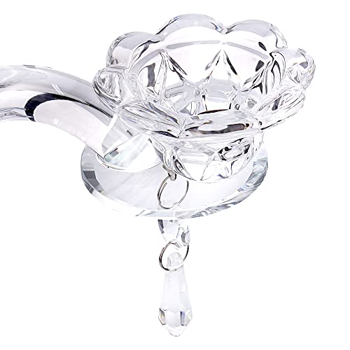 Crystal Candelabra Candle Holders For Tea Lights - 5 Arm 10" Crystal Candelabra Candle Holder - Ultra Elegant And Modern Centerpiece Table Decorations #TOP3