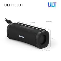 Sony ULT Field 1 - Kabelloser tragbarer Bluetooth-Lautsprecher mit ULT Power Sound, kraftvollem Bass, IP67, wasserdicht, staubdicht, stoßfest, 12h Akku, klare Gesprächsqualität, Outdoor- Schwarz – Ansicht 9