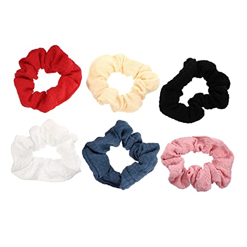 PATKAW 12 Piezas Liso Anillo De Intestino Grueso Coleteros De Seda Elásticos Para El Cabello Baratijas Secador De Pelo Rizado Fibras De Cabello Real Soportes De De Caballo