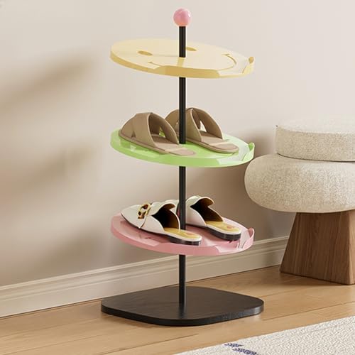 POLGDW Vertical Narrow Shoe Rack 3 4 5 Tier Shoe Storage nizer for Boots Sneakers Heels Space Saving Design for Entryways Living Rooms Bedrooms Stylish Pink (71cm 28in)