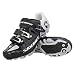 SIDEBIKE Chaussures pour Vélo Tout Terrain Chaussures Vélo/Chaussures de Cyclisme/en Grille Respirante (43, Noir)